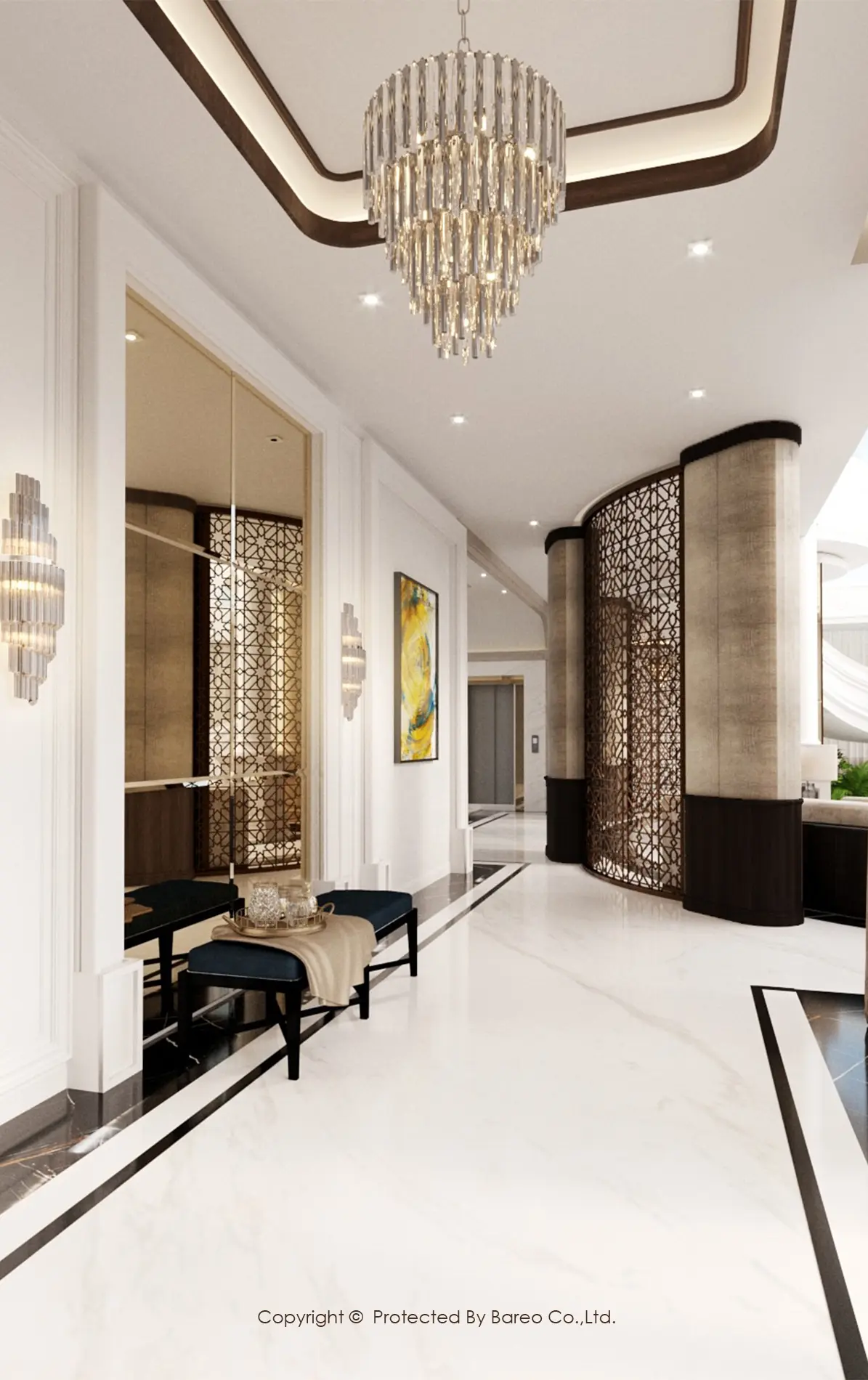 ออกแบบตกแต่งภายใน ทางเดิน The Great Mansion คฤหาสน์ริมน้ำ Interior Design Thailand บ้านริมน้ำ