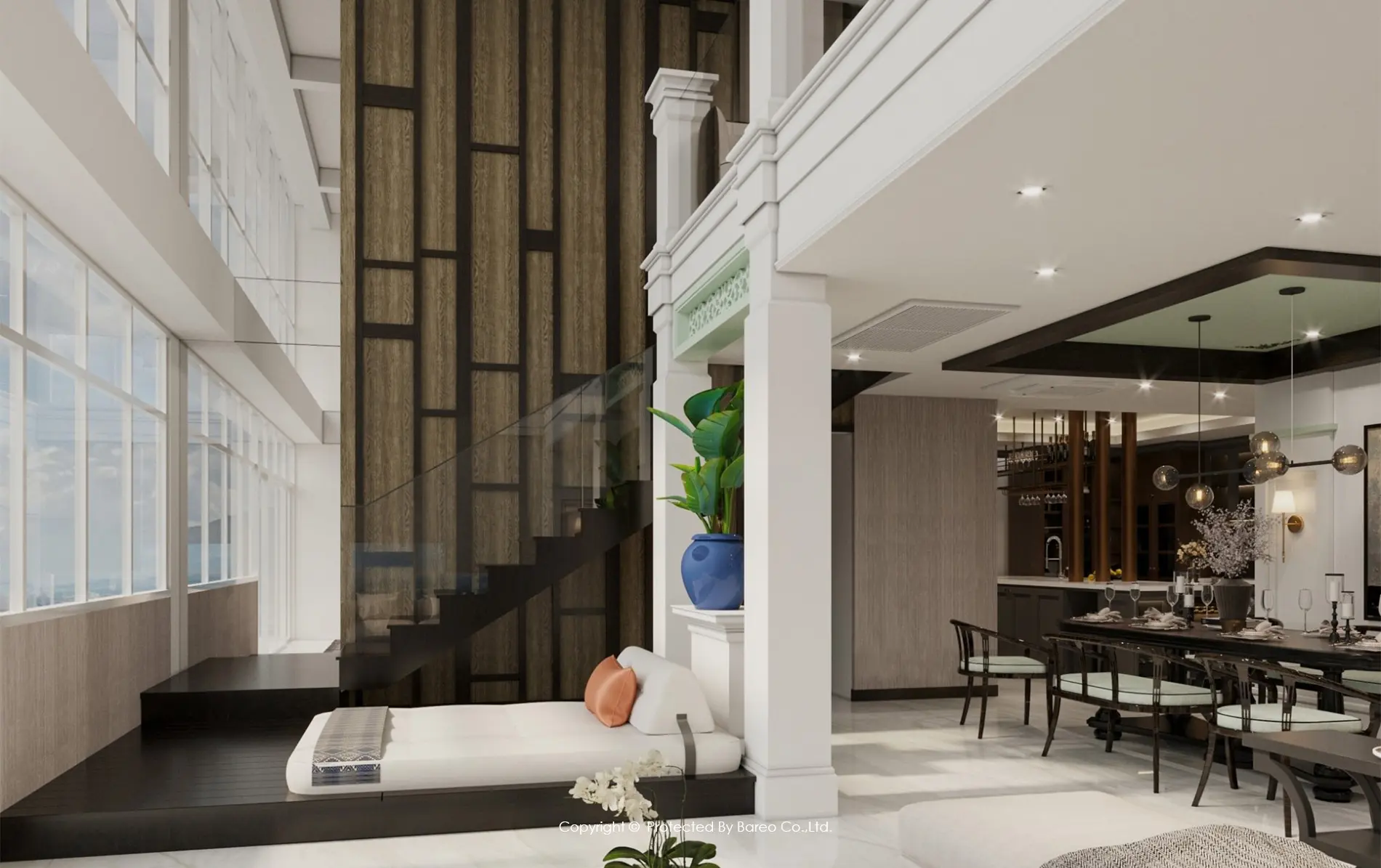 Home Interior Design, House Interior Design, Interior Decoration, Interior Design, Interior Design & Decoration, Interior Design Company, Interior Design Thailand, Luxury Home Interior Design, Luxury Interior Design, Penthouse Interior Design, BAREO, Living in Thailand, Penthouse Interior Design, Interior Design Bangkok, Luxury Home, High Ceiling