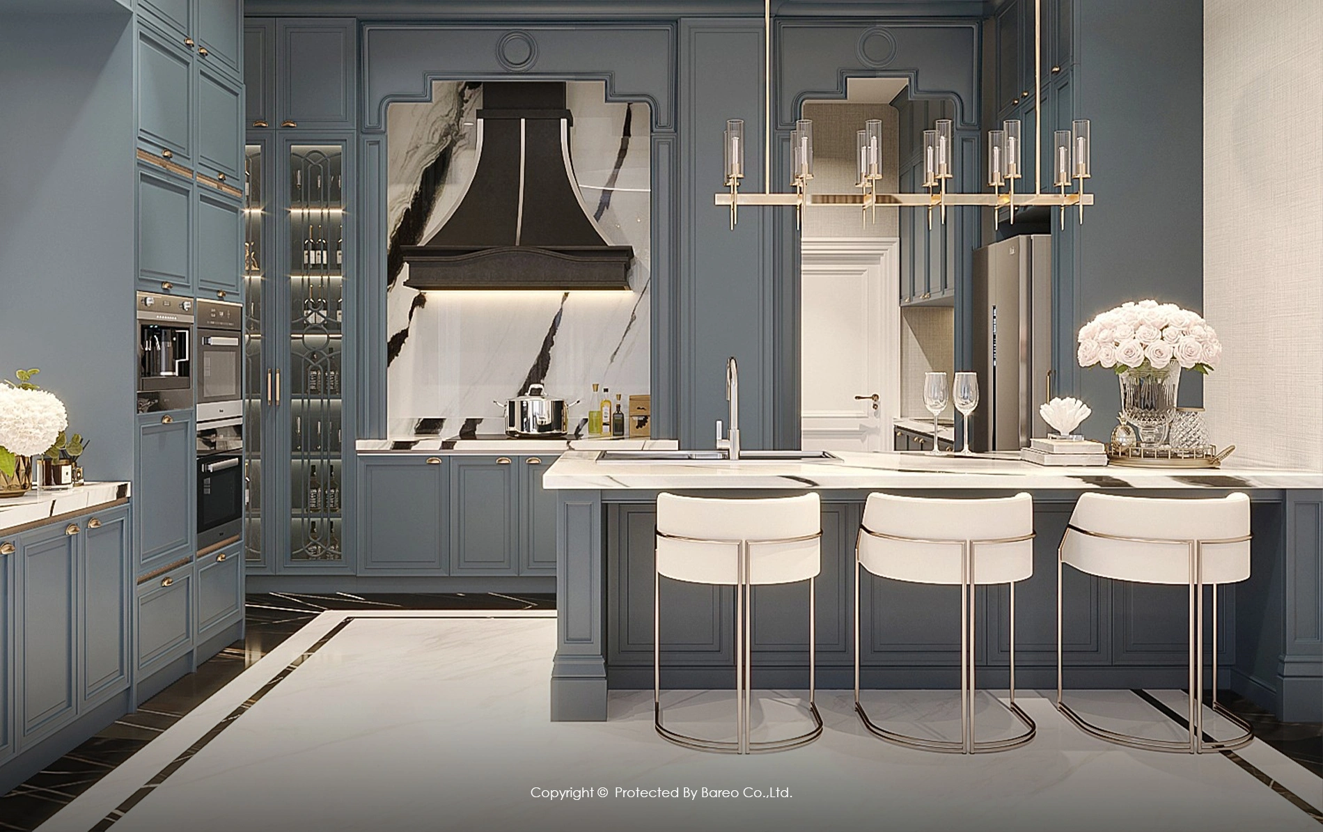 ออกแบบตกแต่งภายในห้องครัวสวย ใช้งานได้จริง